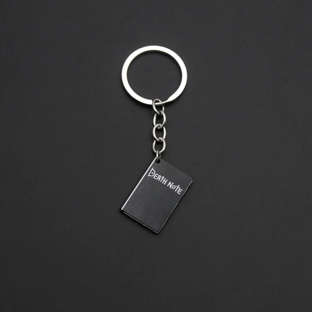 Anime Death Note Keychain Double L Black Notebook Pendant Key Chain Cospaly Accessories Keyring for Women Men Jewelry Gifts