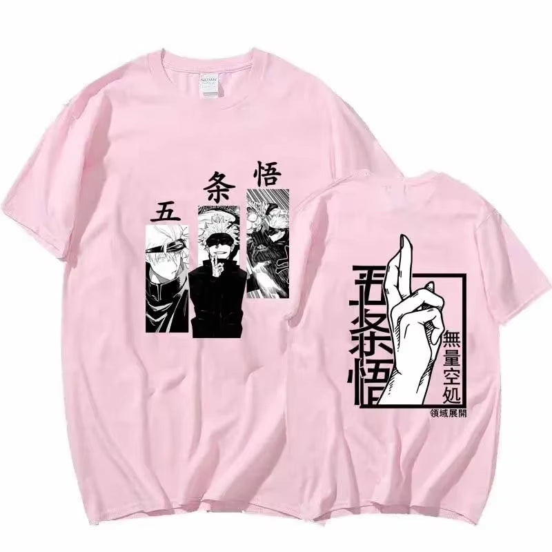 Anime Satoru Gojo Jujutsu Kaisen T Shirt Fashion Summer Loose Women Oversized Short Sleeve Sport Casual T Shirt Soft Tops