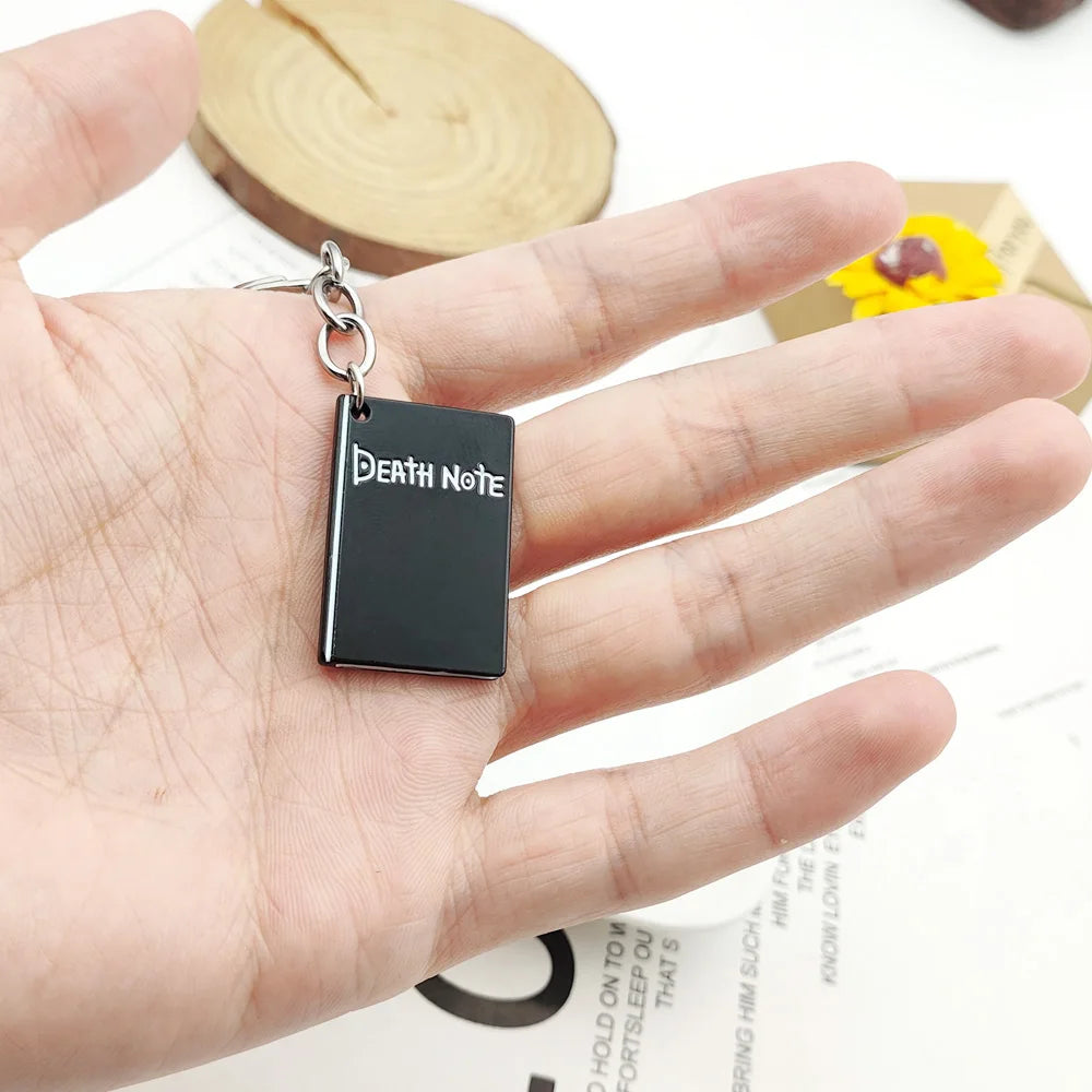 Anime Death Note Keychain Double L Black Notebook Pendant Key Chain Cospaly Accessories Keyring for Women Men Jewelry Gifts