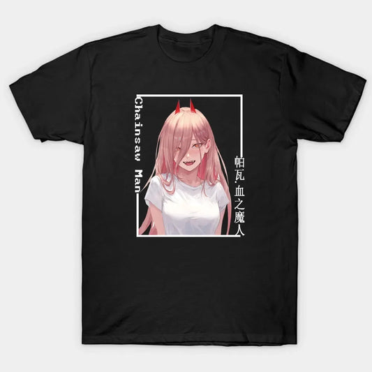 Chainsaw Man T-Shirt Men Women 100% Cotton plus Size Oversized Graphic O-Neck Casual Japanese Anime Streetwear Loose Unisex Tees
